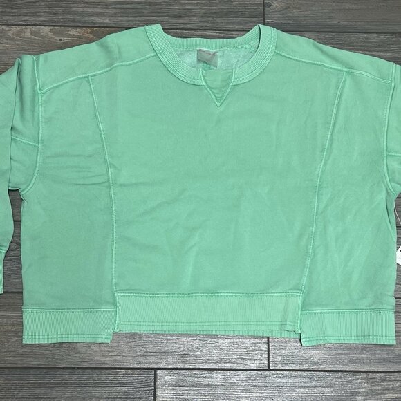 NWT Free People Movement Hatch Intercept Pullover Medium Salted Lime Sweatshirt - Picture 5 of 16